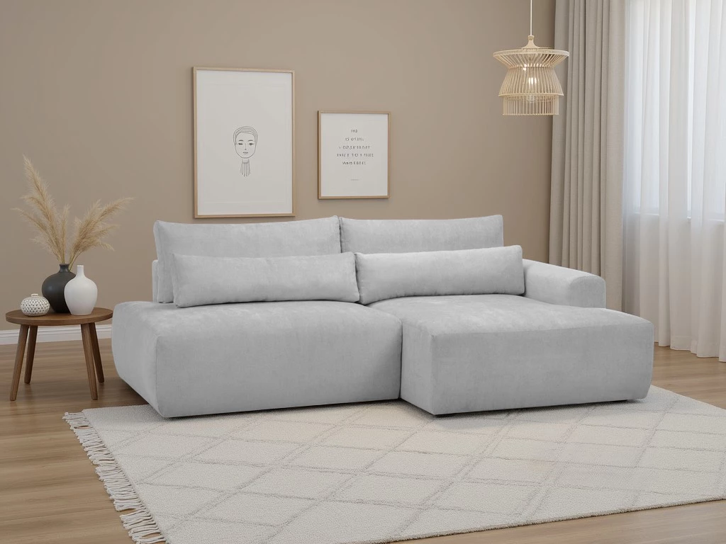 Syrenne ugaona garnitura sa ležajem 246x152x87 cm siva desna