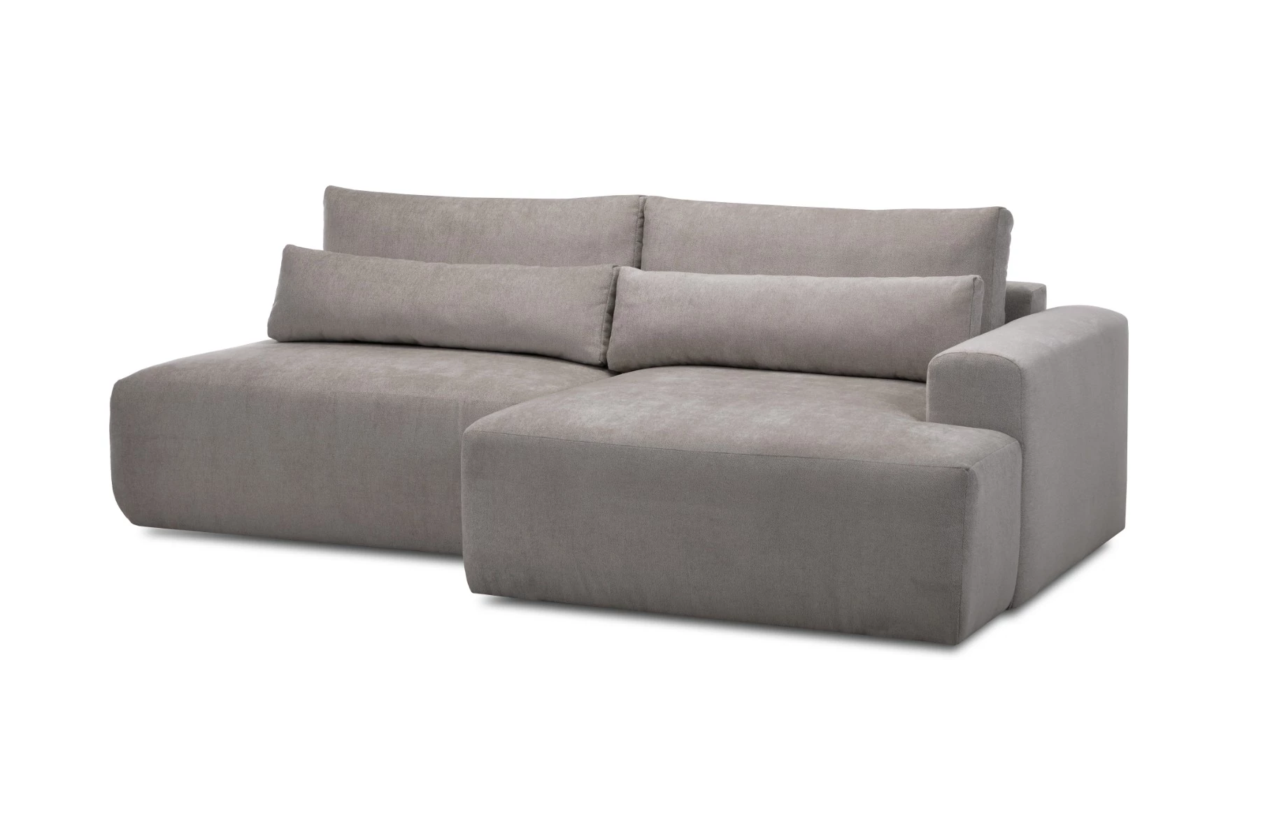 Syrenne ugaona garnitura sa ležajem i prostorom za odlaganje 246x152x87 cm taupe desna