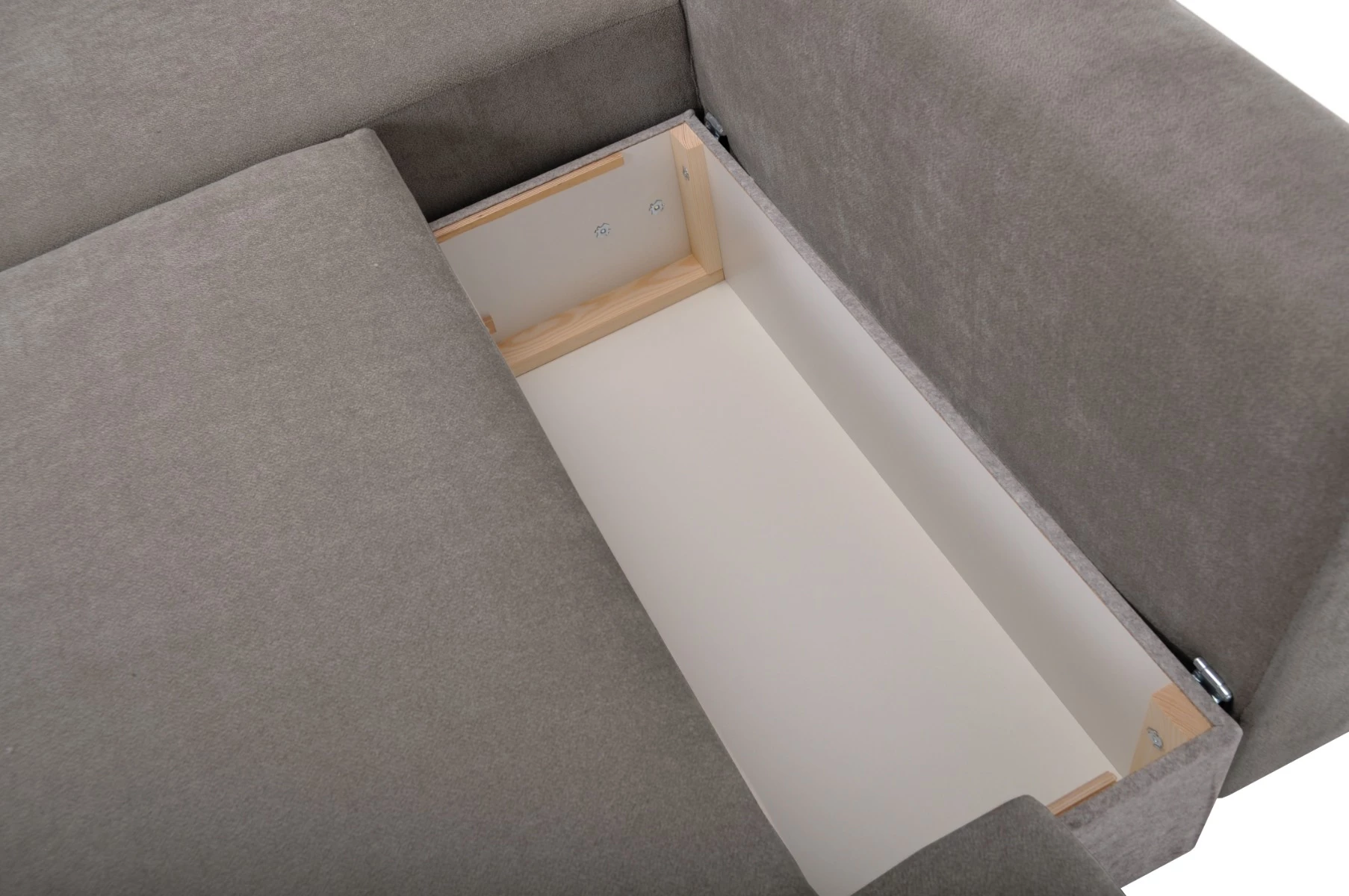 Syrenne ugaona garnitura sa ležajem i prostorom za odlaganje 246x152x87 cm taupe leva