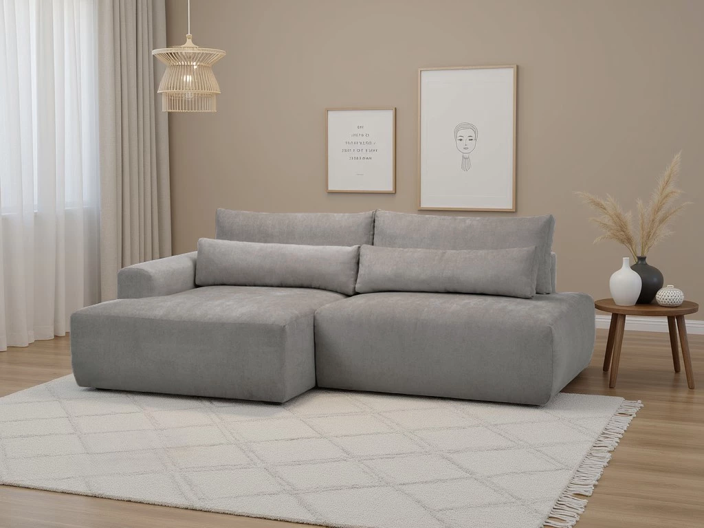 Syrenne ugaona garnitura sa ležajem i prostorom za odlaganje 246x152x87 cm taupe leva