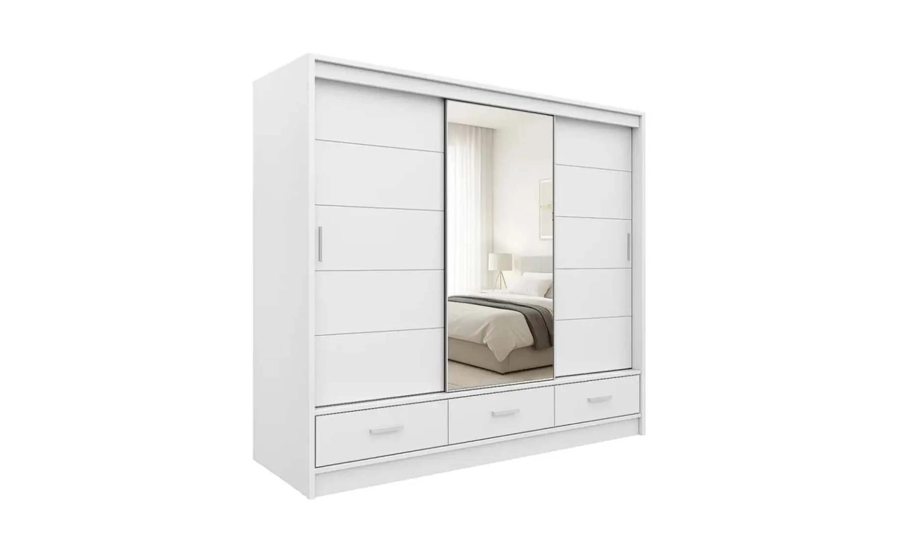 Rossa klizni ormar 254x63x215 cm bela