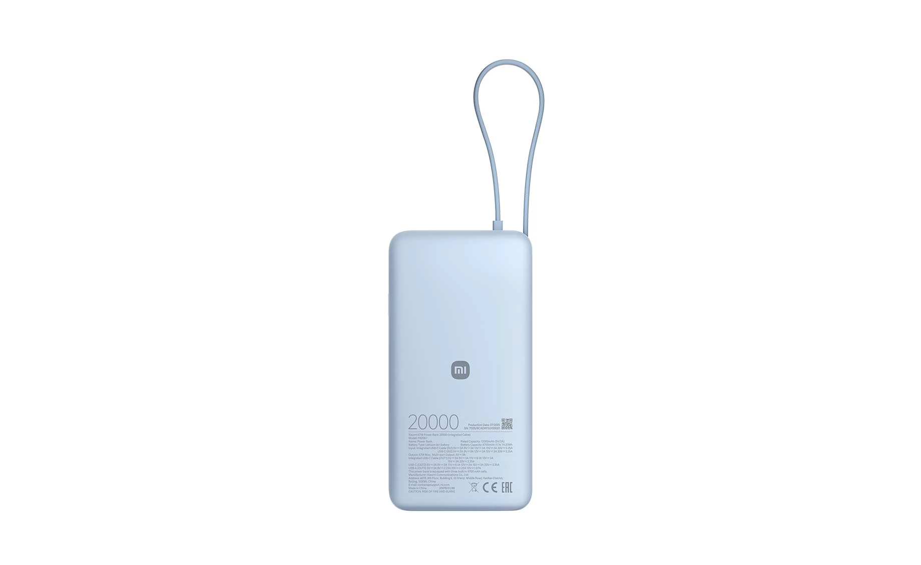 Xiaomi 67W prijenosni punjač 20000mAh , Ice Blue