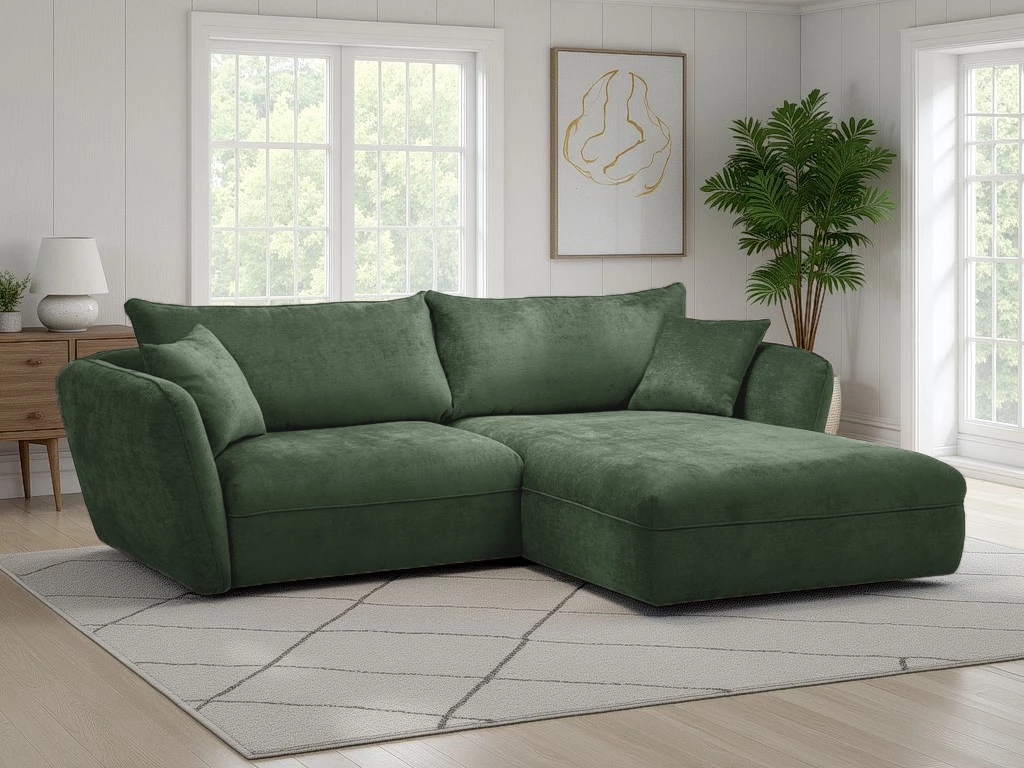 Luigi ugaona garnitura 260x180x84 cm zelena desna