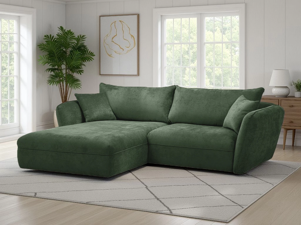 Luigi ugaona garnitura 260x180x84 cm zelena leva