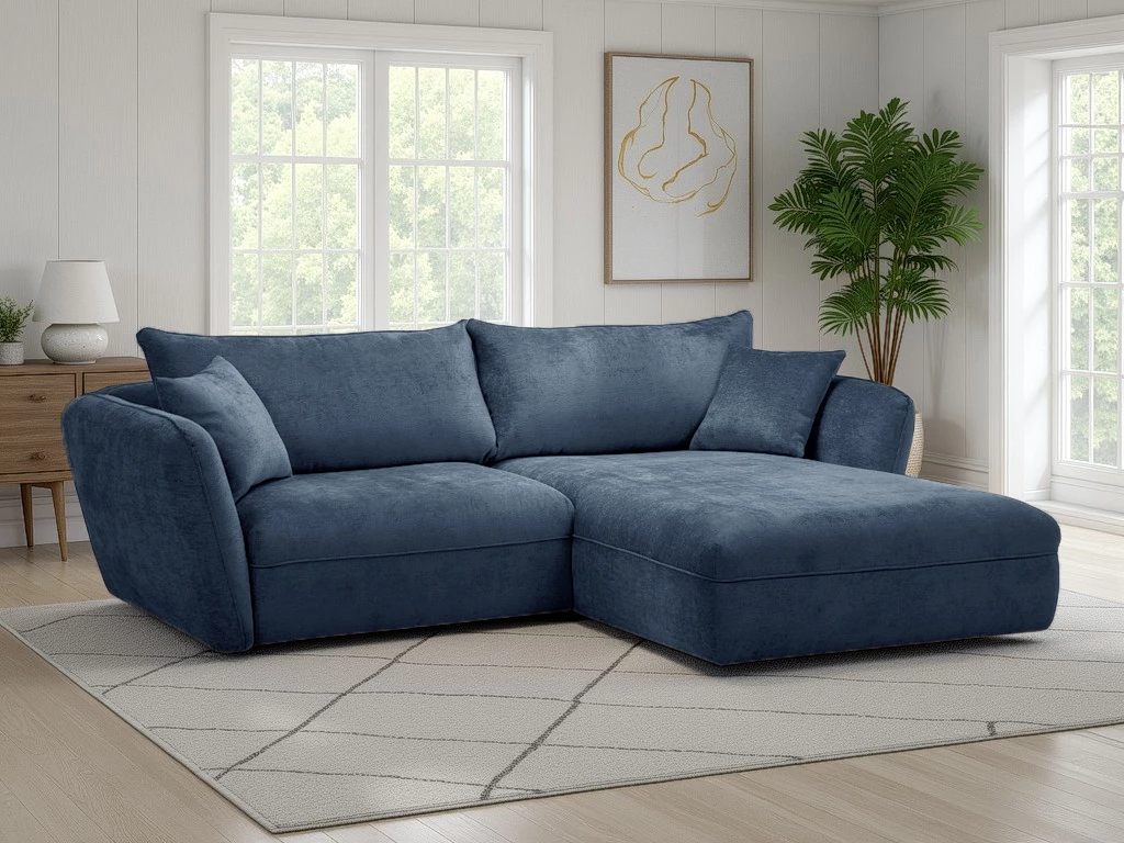 Luigi ugaona garnitura 260x180x84 cm plava desna