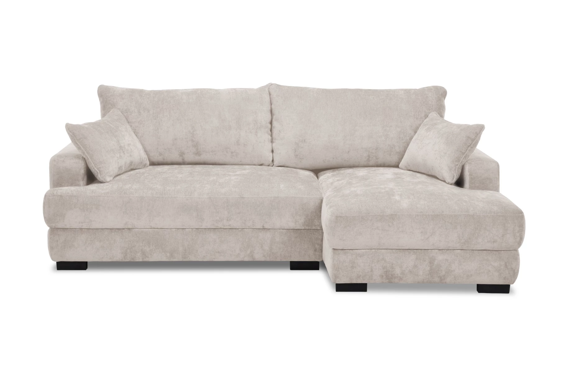 Side ugaona garnitura sa ležajem i prostorom za odlaganje 237x147x85 cm be ž desna