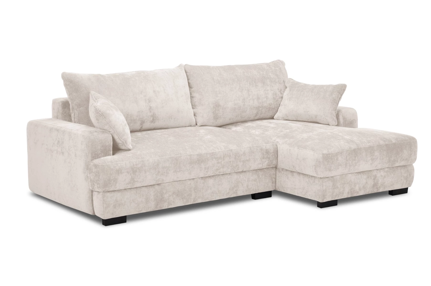 Side ugaona garnitura sa ležajem i prostorom za odlaganje 237x147x85 cm bež desna