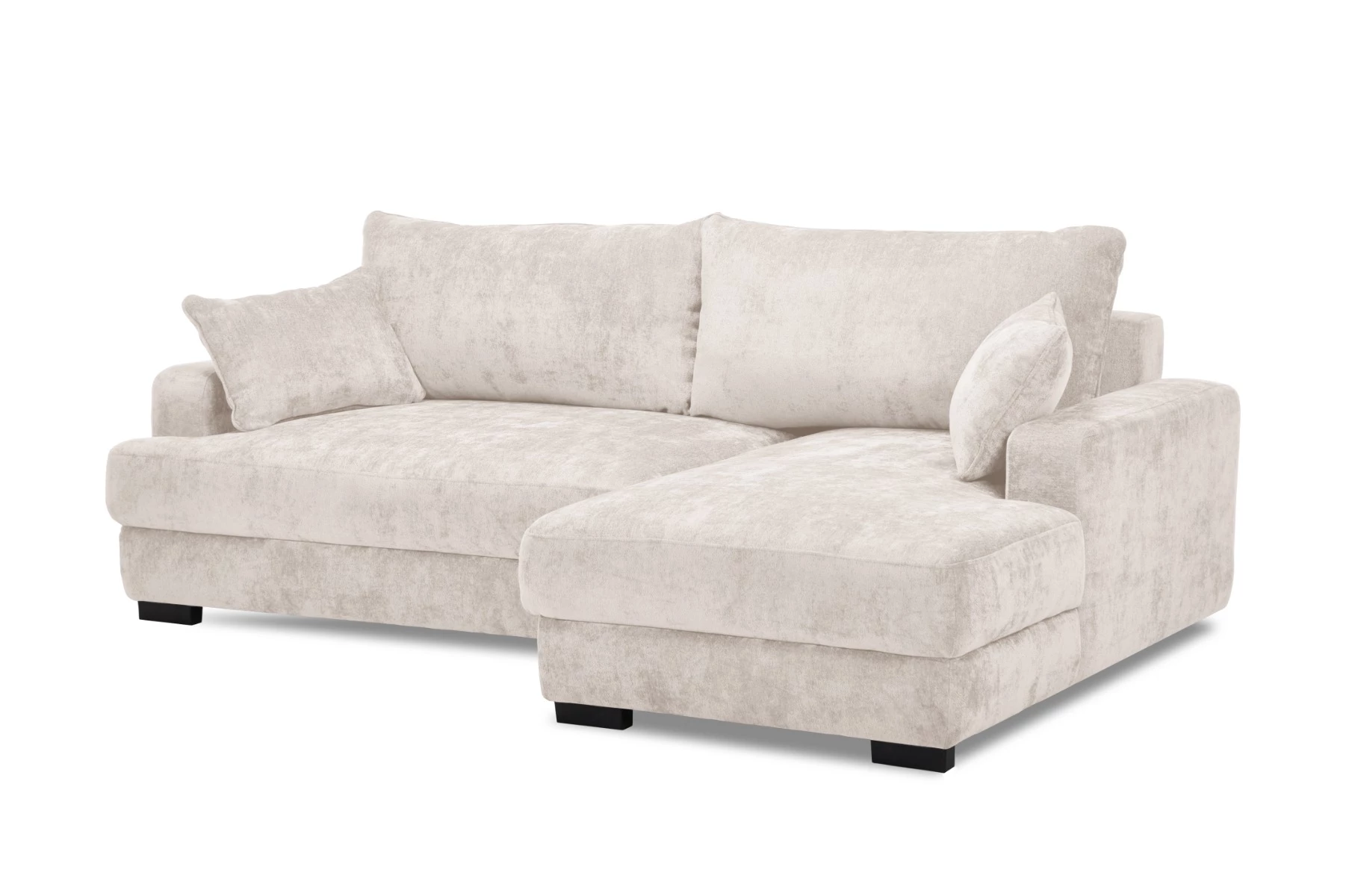 Side ugaona garnitura sa ležajem i prostorom za odlaganje 237x147x85 cm bež desna