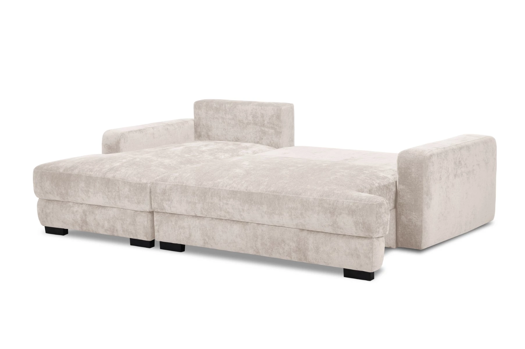 Side ugaona garnitura sa ležajem i prostorom za odlaganje 237x147x85 cm bež leva