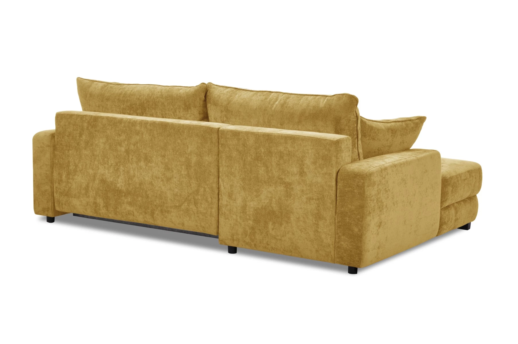 Side ugaona garnitura sa ležajem i prostorom za odlaganje 237x147x85 cm žuta leva