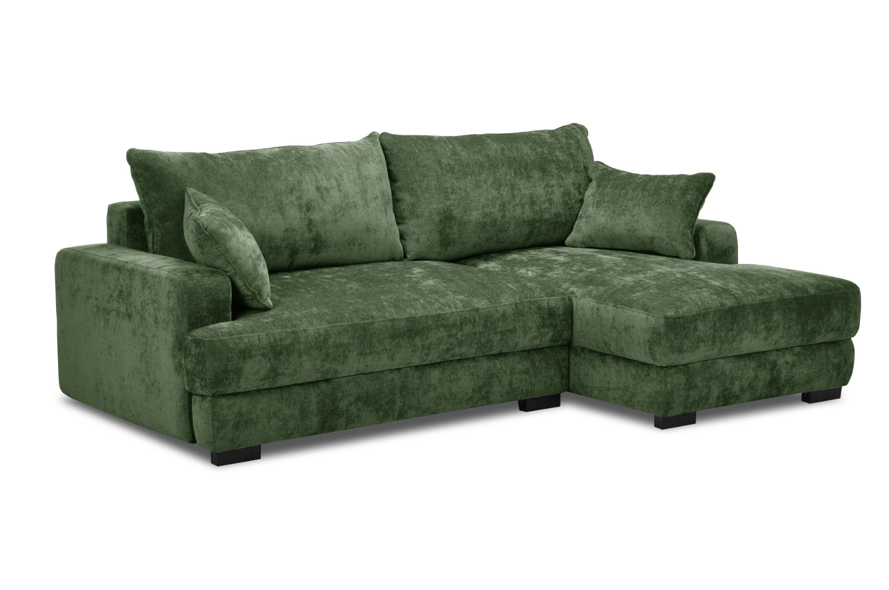 Side ugaona garnitura sa ležajem i prostorom za odlaganje 237x147x85 cm zelena desna