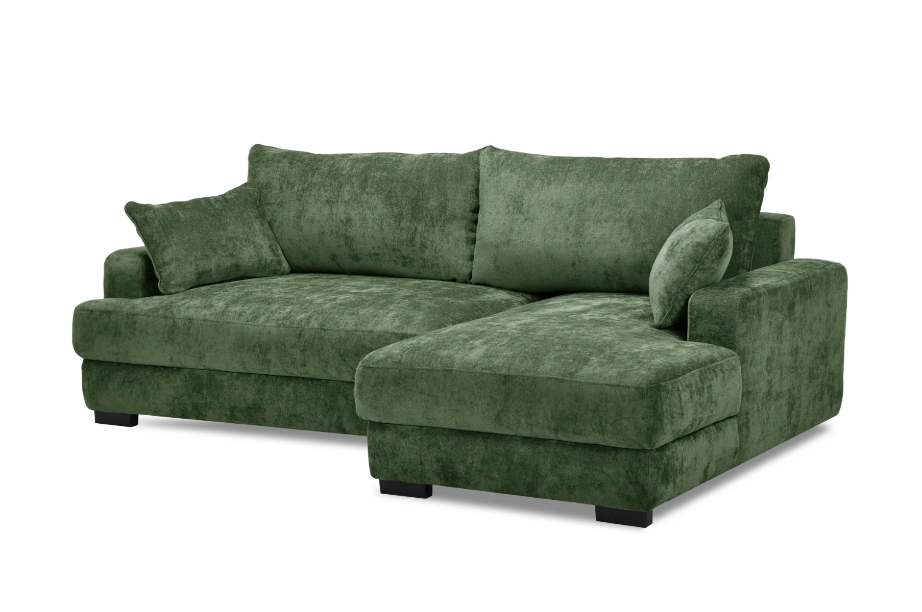 Side ugaona garnitura sa ležajem i prostorom za odlaganje 237x147x85 cm zelena desna