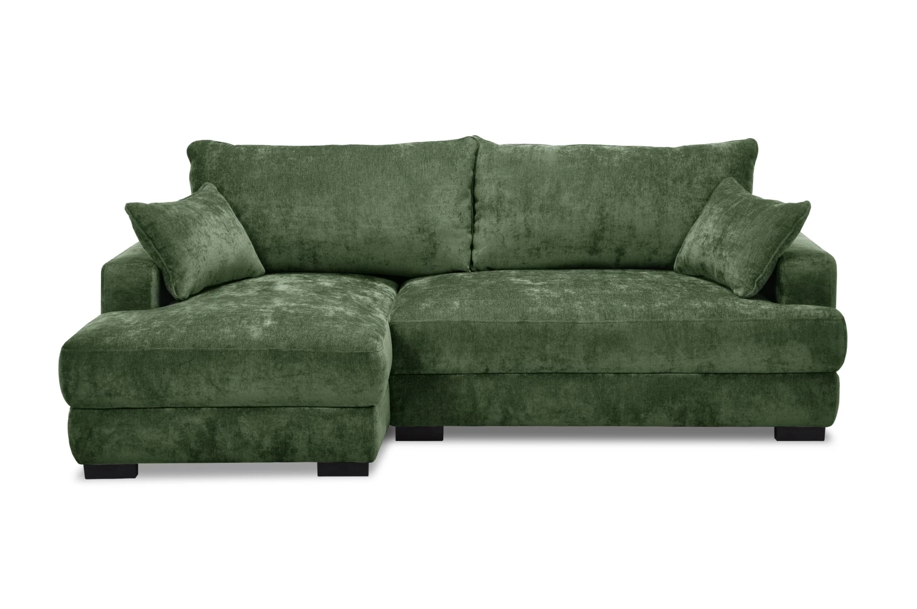 Side ugaona garnitura sa ležajem i prostorom za odlaganje 237x147x85 cm zelena leva