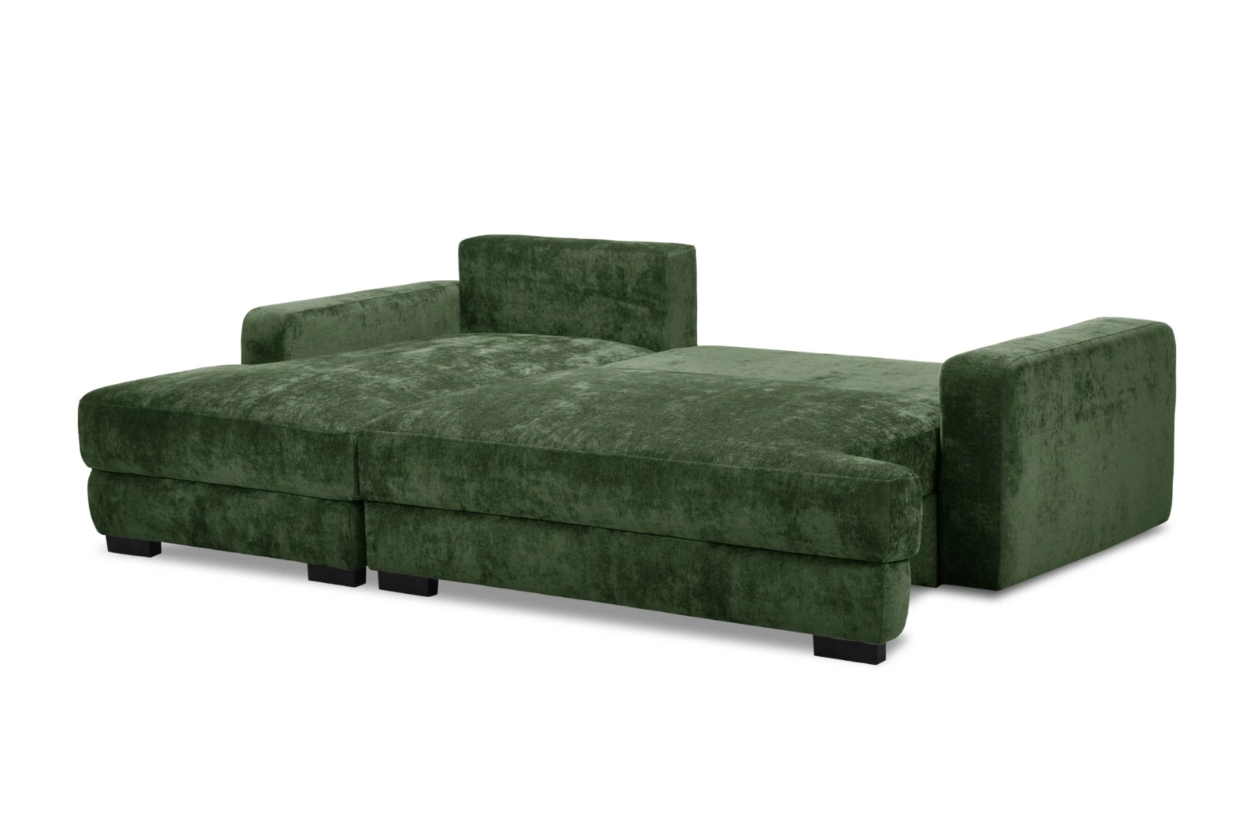 Side ugaona garnitura sa ležajem i prostorom za odlaganje 237x147x85 cm zelena leva