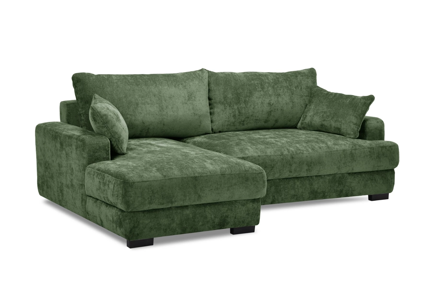 Side ugaona garnitura sa ležajem i prostorom za odlaganje 237x147x85 cm zelena leva