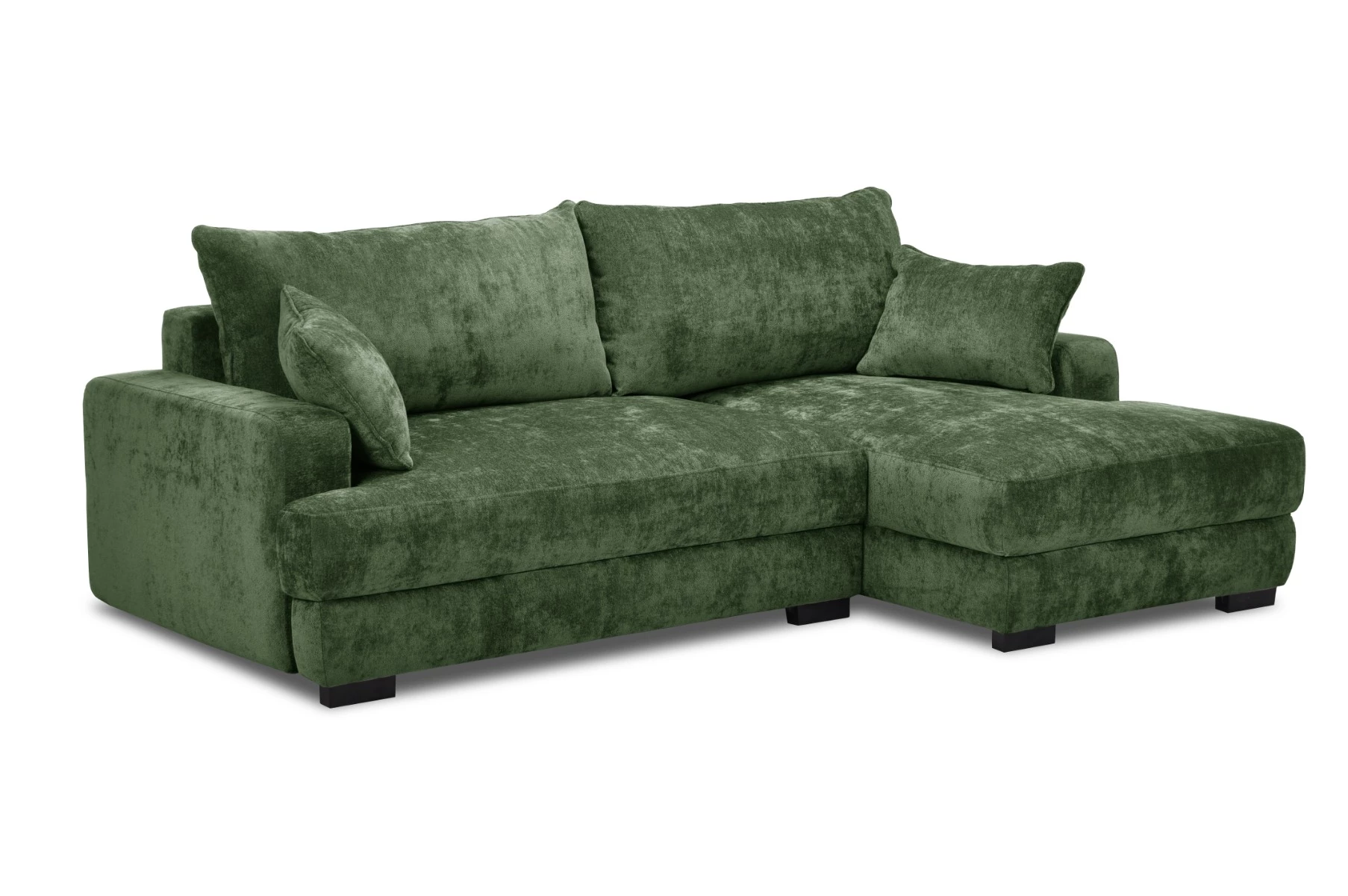 Side ugaona garnitura sa ležajem i prostorom za odlaganje 237x147x85 cm zelena leva