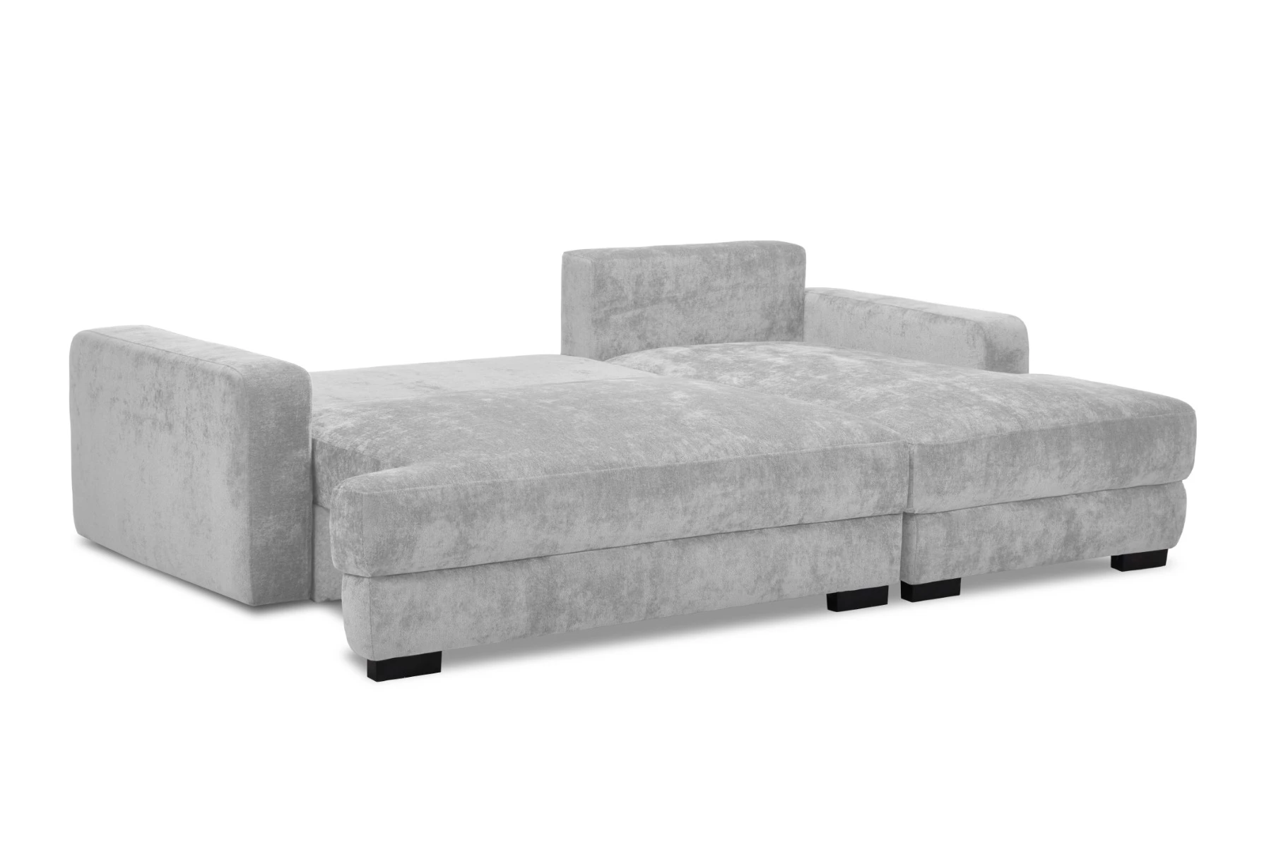 Side ugaona garnitura sa ležajem i prostorom za odlaganje 237x147x85 cm svetlo siva desna