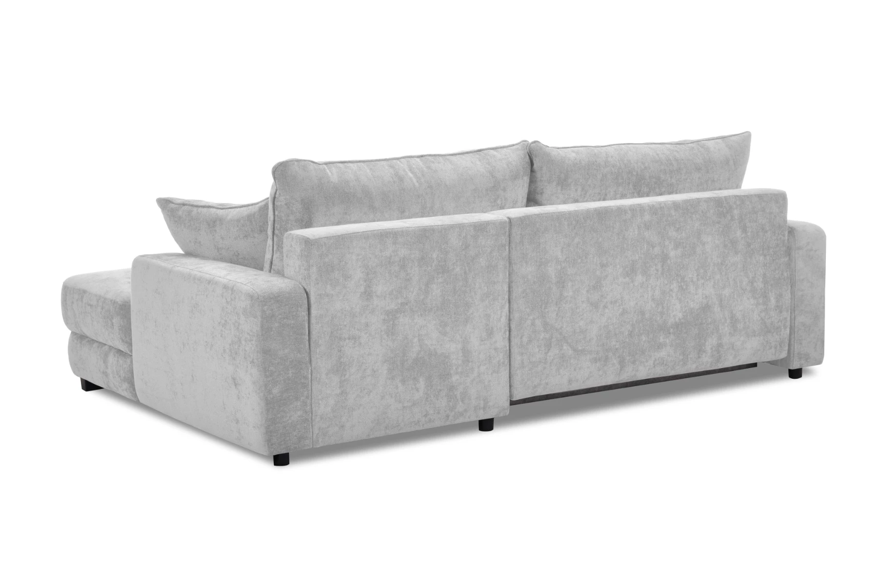 Side ugaona garnitura sa ležajem i prostorom za odlaganje 237x147x85 cm svetlo siva desna