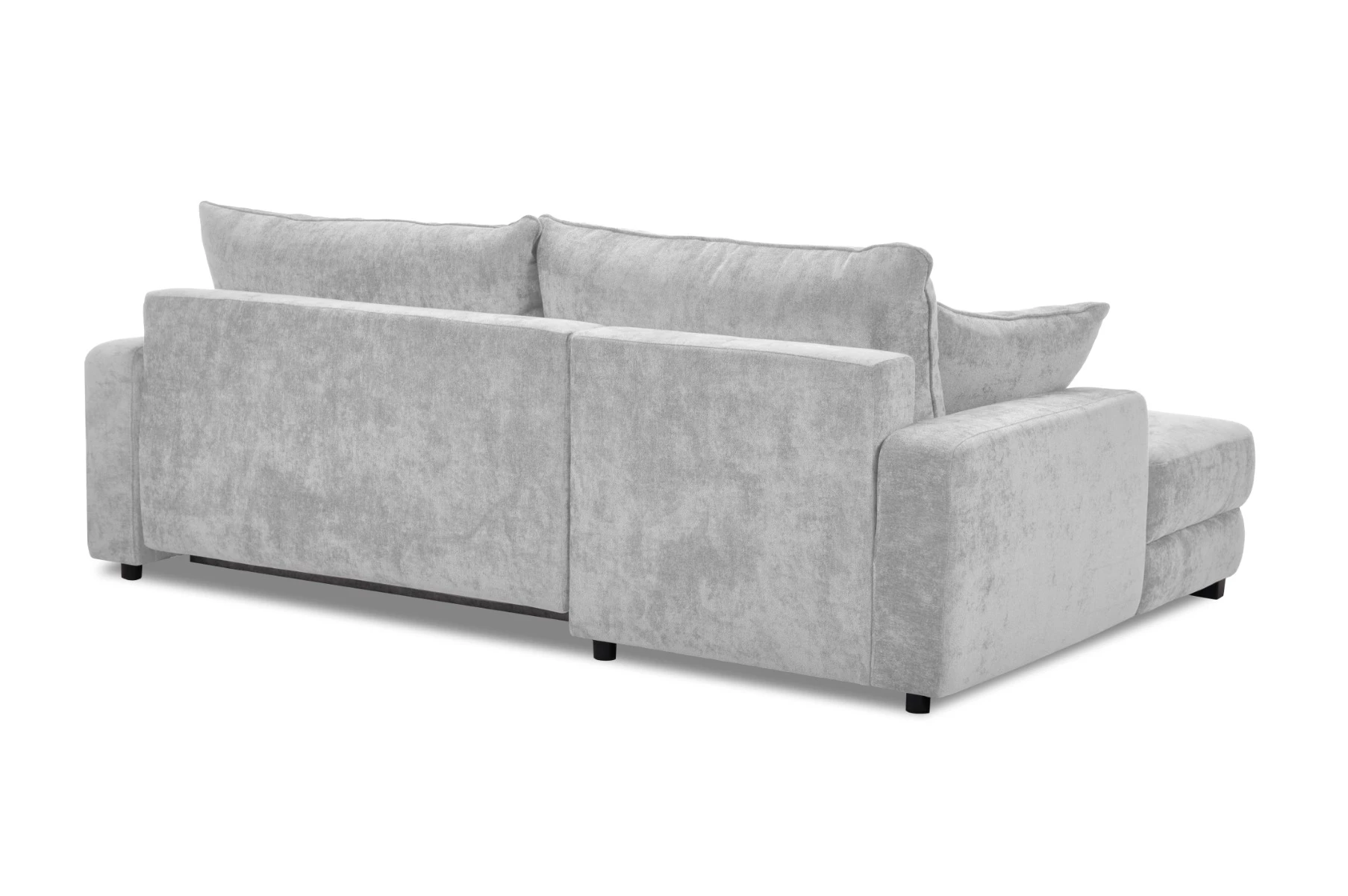 Side ugaona garnitura sa ležajem i prostorom za odlaganje 237x147x85 cm svetlo siva leva