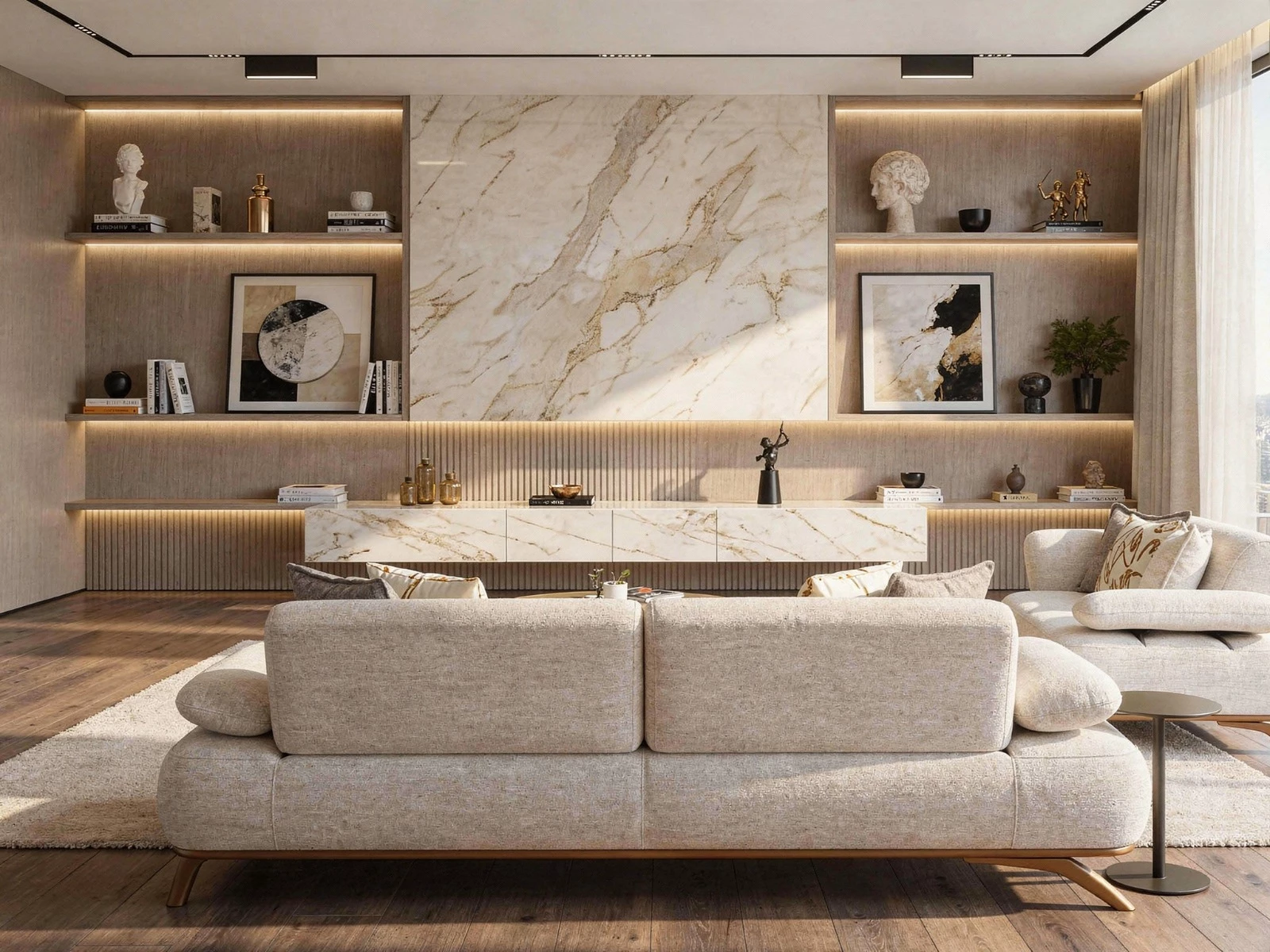 Halfeti trosed sa ležajem 243x102x81 cm bež