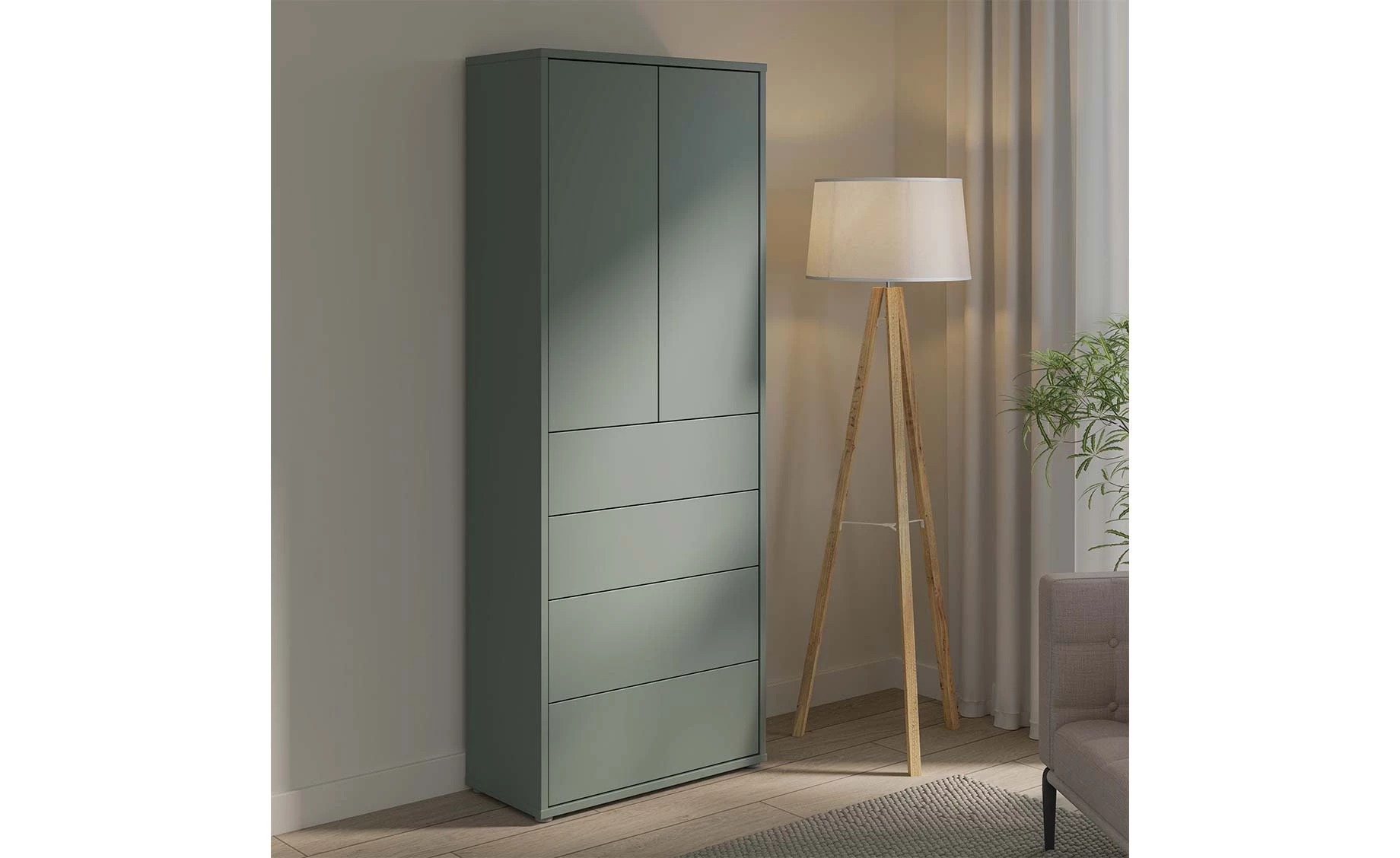 Alice cipelarnik 74.5X34.9X191.9 cm sage