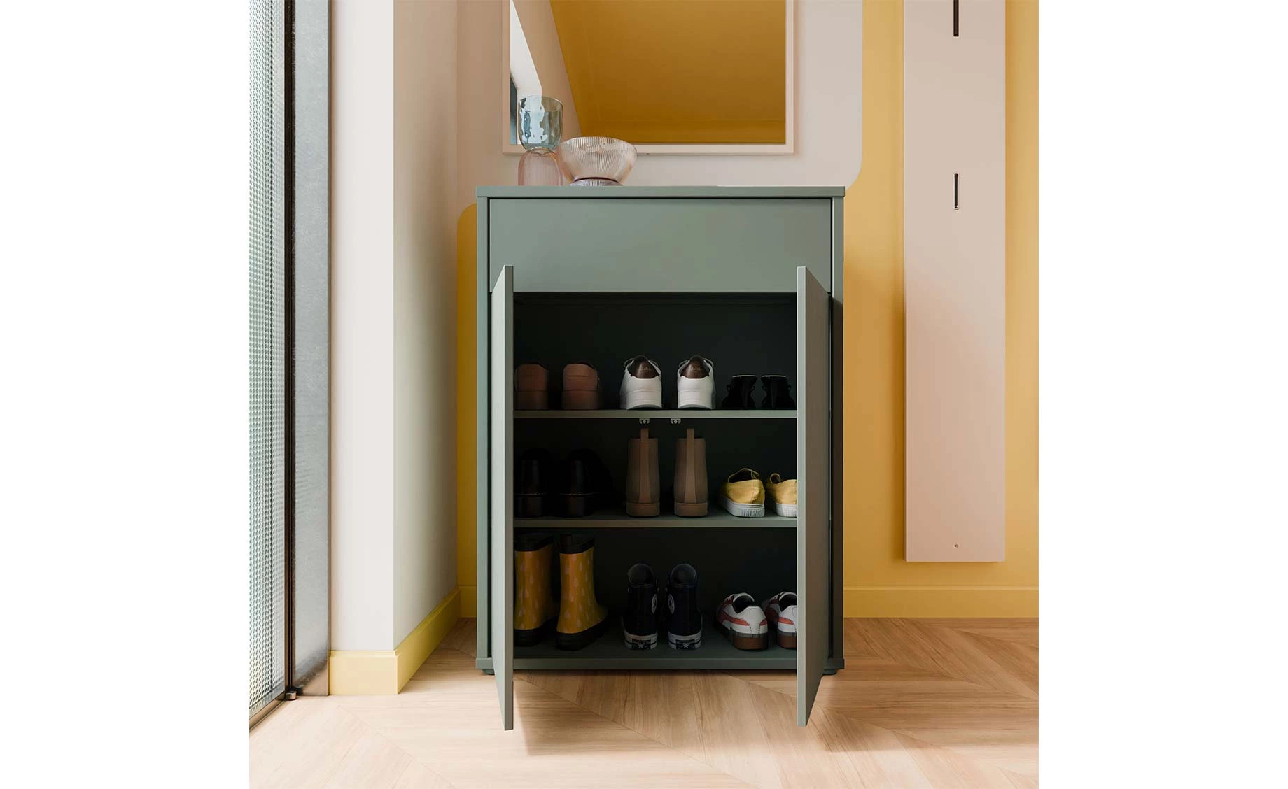 Alice cipelarnik 74,1x34,9x99,1 cm sage