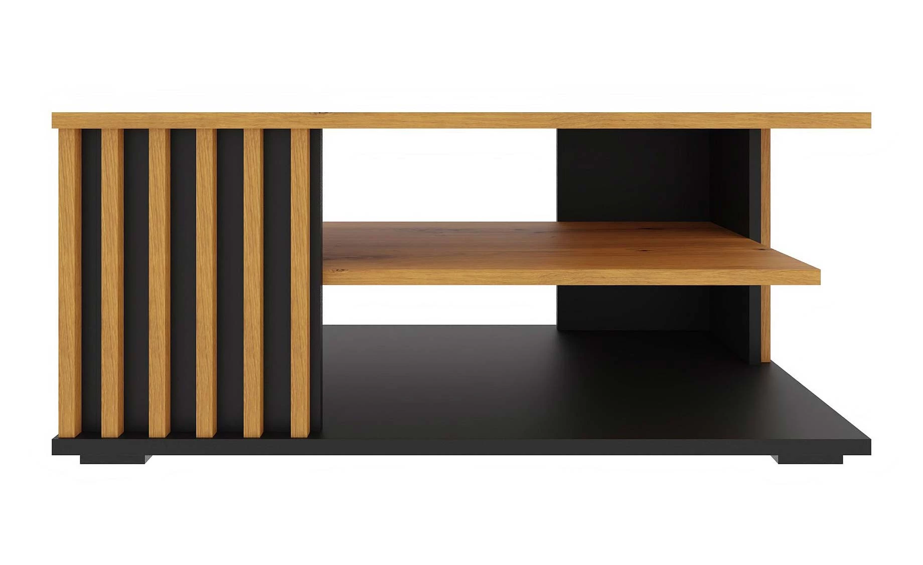 Nairobi klub sto 100x60x40 cm artisan hrast/crna