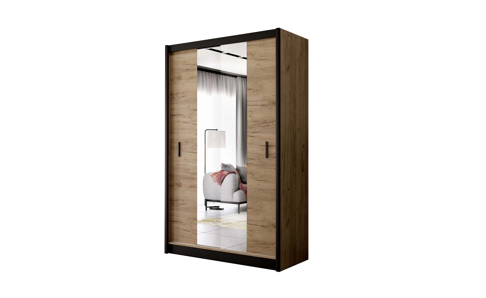 Craft klizni ormar 150x60x215 cm tamna/svetlo braon hrast