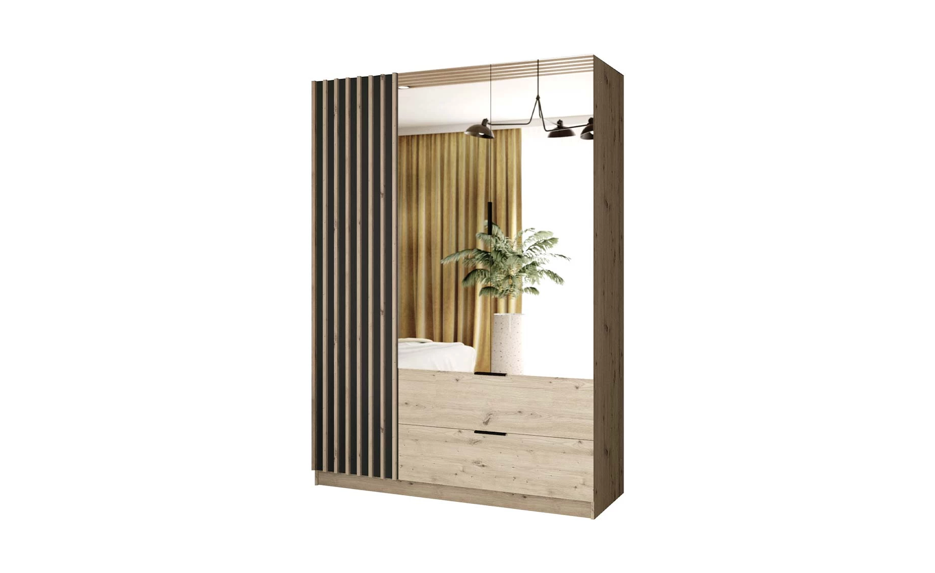 Vegas otklopni ormar 150x60x215 cm artisan/grafit