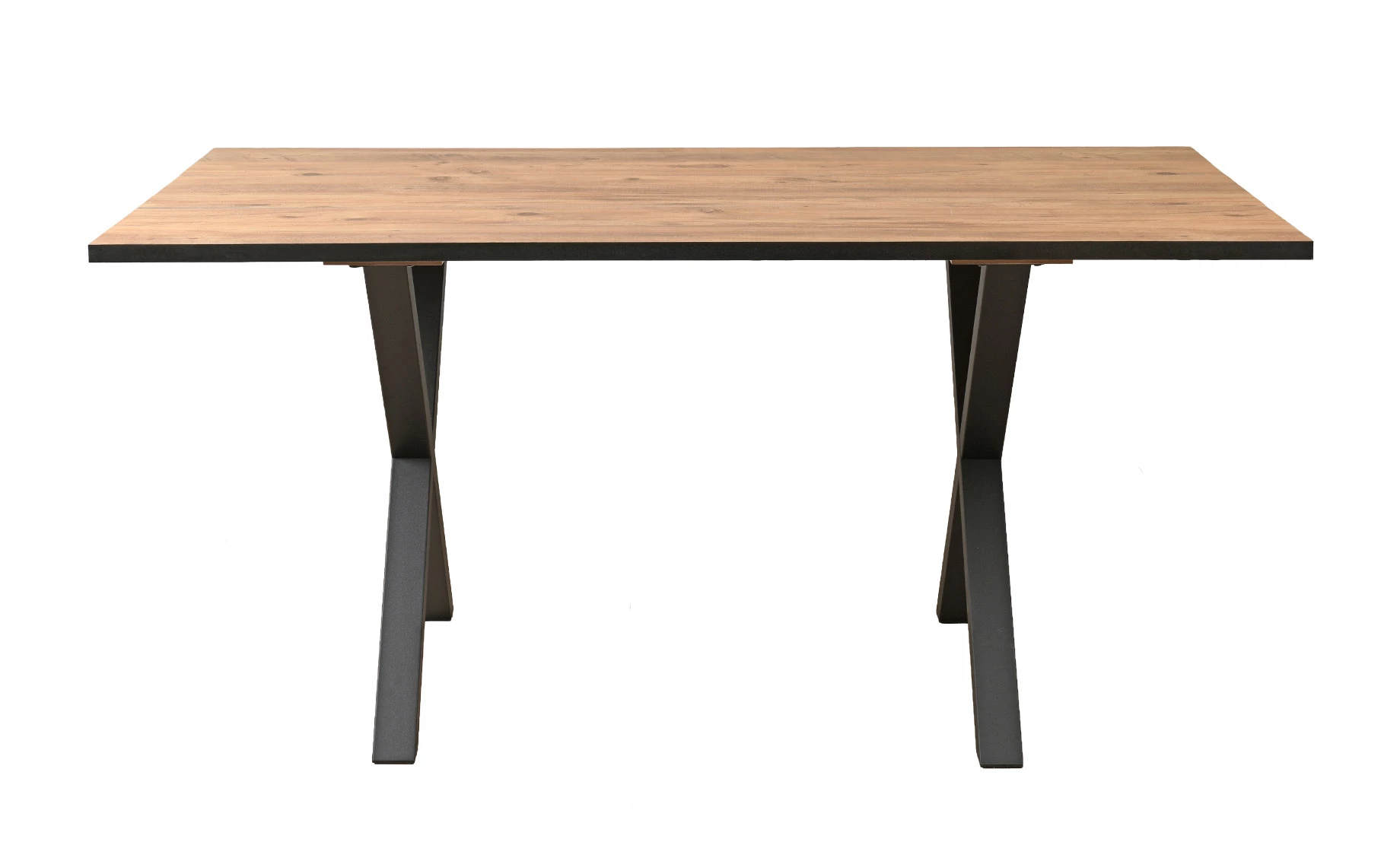 Basel sto 160x90x75 cm hrast/crna