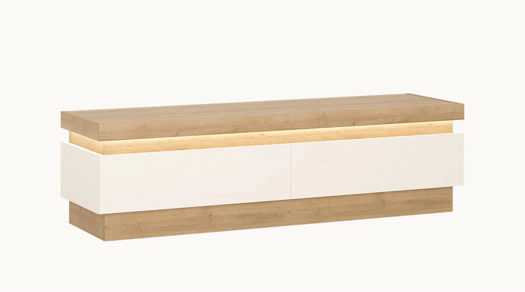 Lyon tv komoda 146x42x41,7 cm hrast/bela