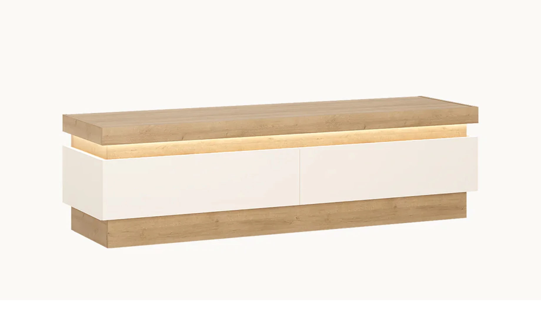 Lyon tv komoda 146x42x41,7 cm hrast/bela