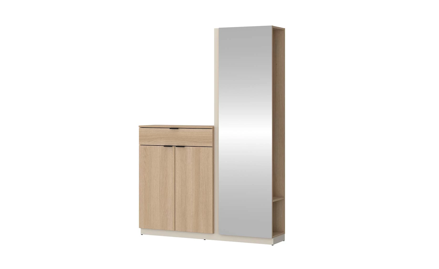 Sanya predsoblje 131x35x192,5 cm natur hrast/bež