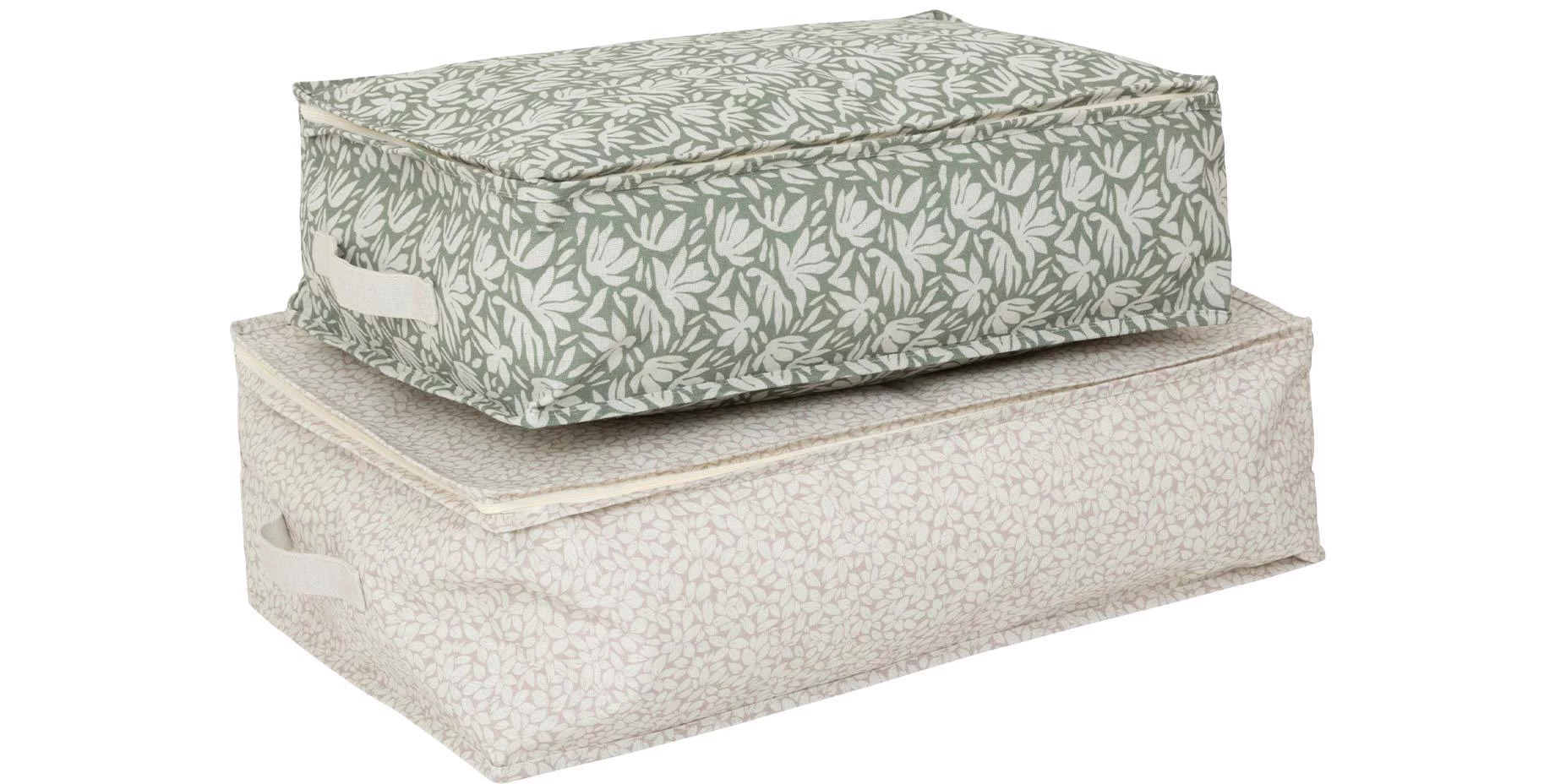 Kutija/navlaka za ormar Florea 60x40x20cm set 2kom zelena/bež