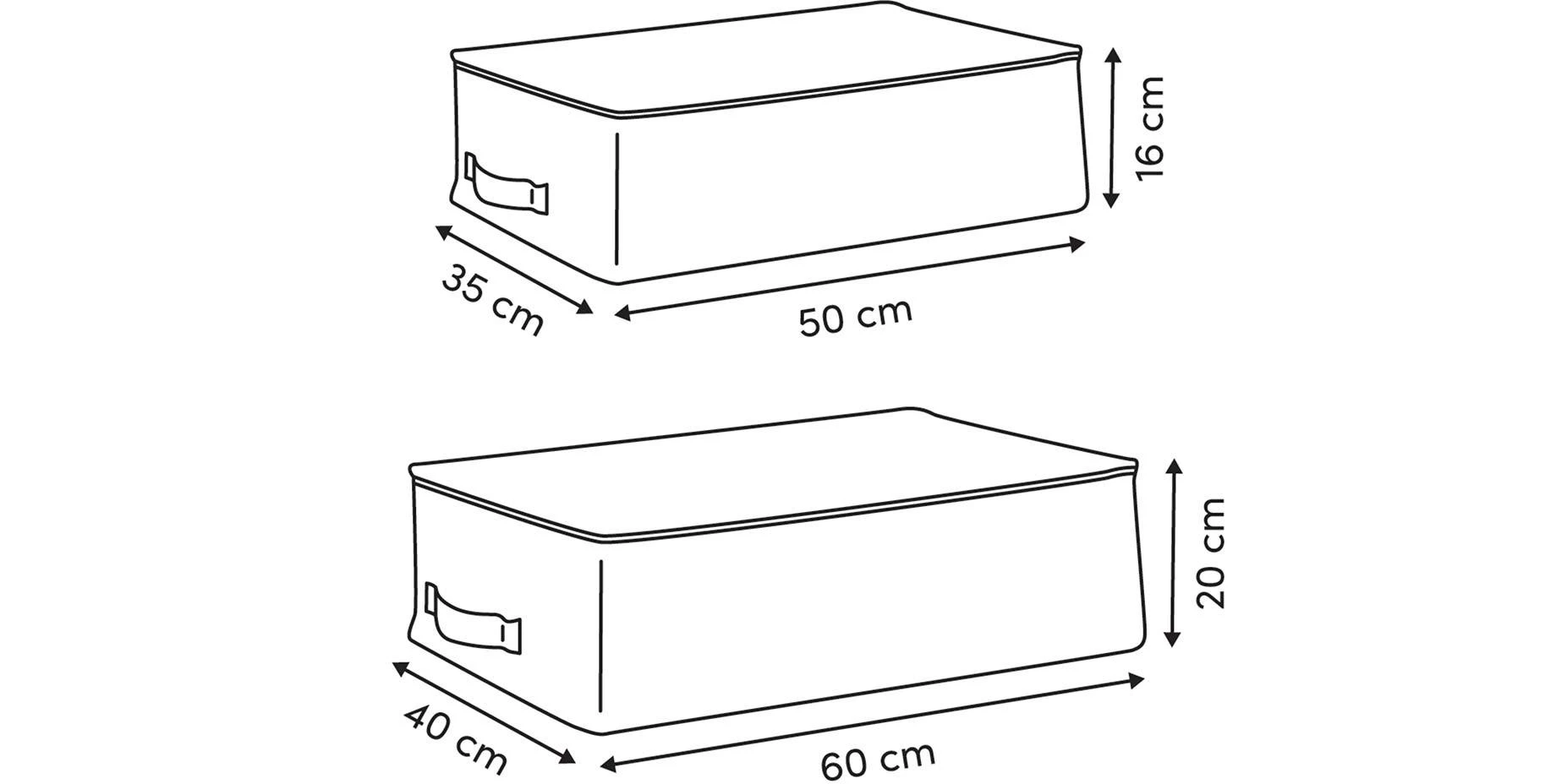 Kutija/navlaka za ormar Florea 60x40x20cm set 2kom zelena/bež