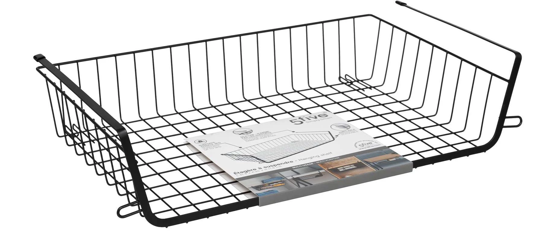 Korpa za odlaganje za ispod police Spacy 51,5x30x11,5cm crna