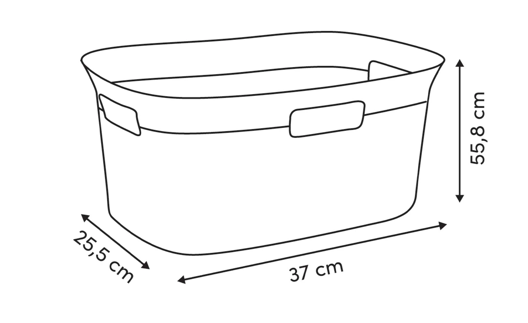 Korpa za veš Leaf 38l bež
