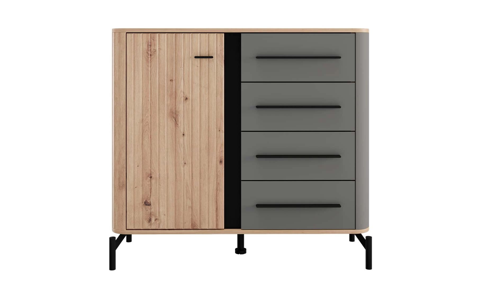 Sinop komoda 103x40x94 cm natur/grafit