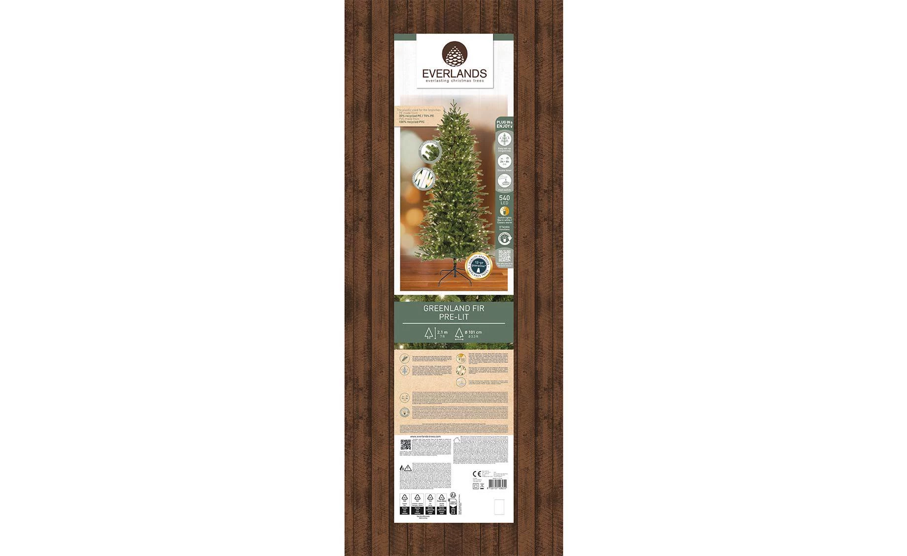 Božićno drvce Greenland 3D 540LED 210cm