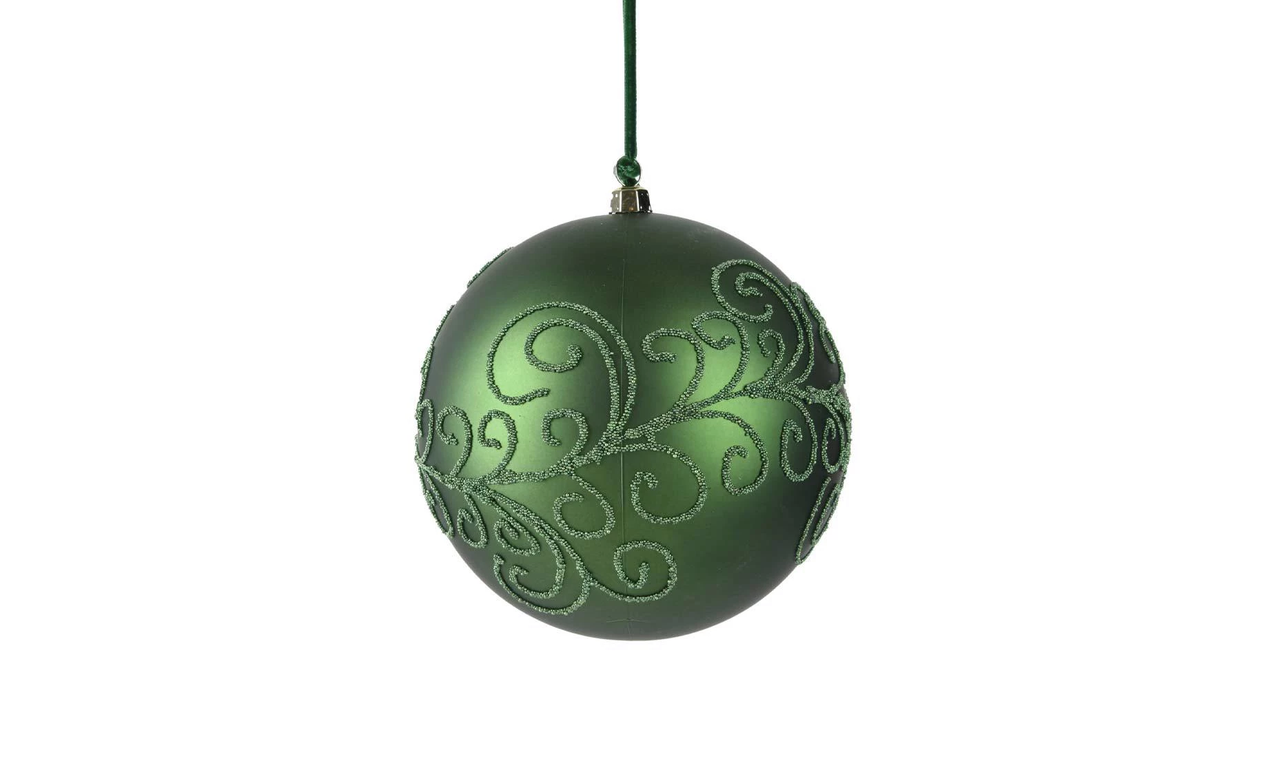 Plastična kugla Swirl pine green 12cm