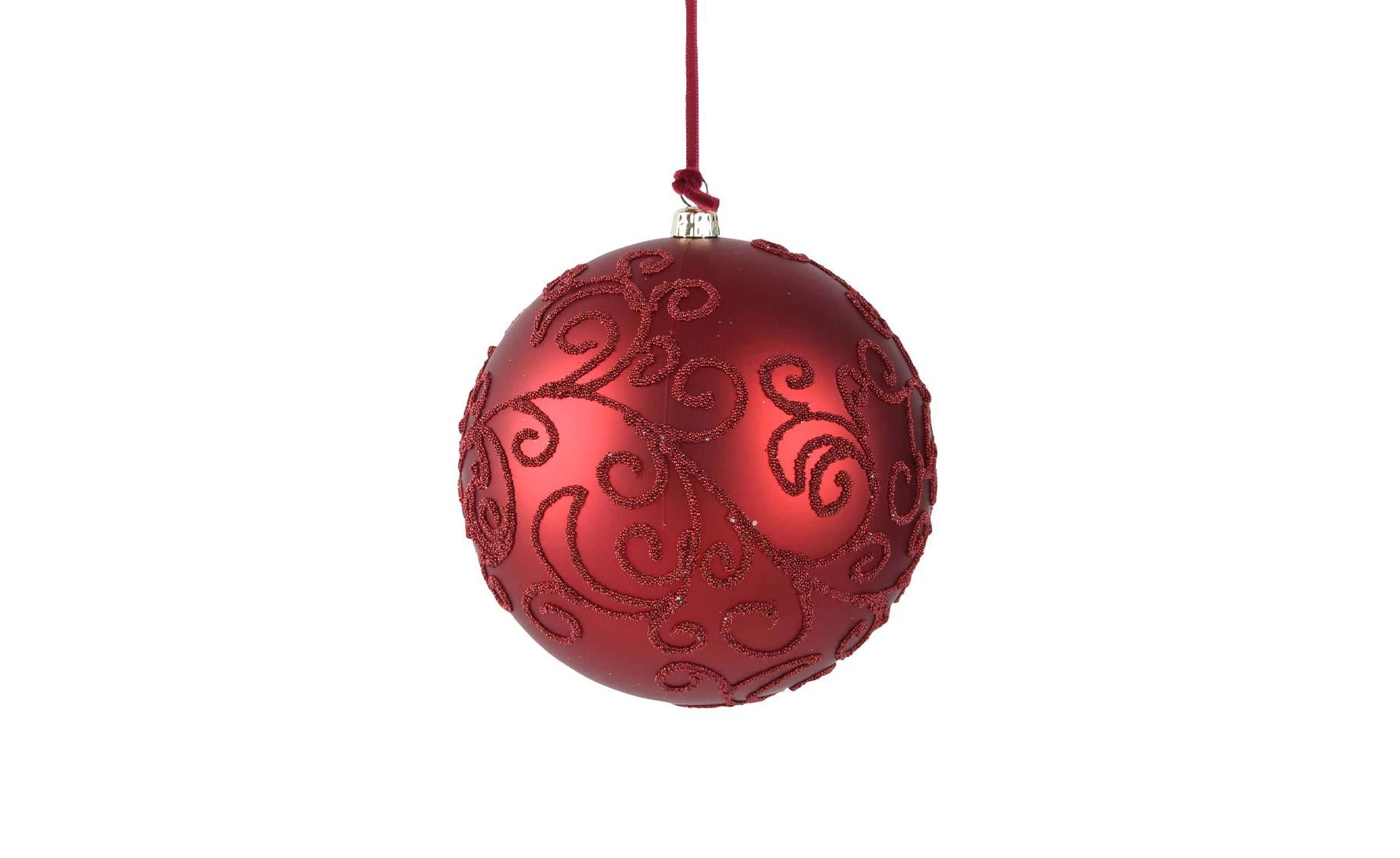 Plastična kugla Swirl burgundy 12cm