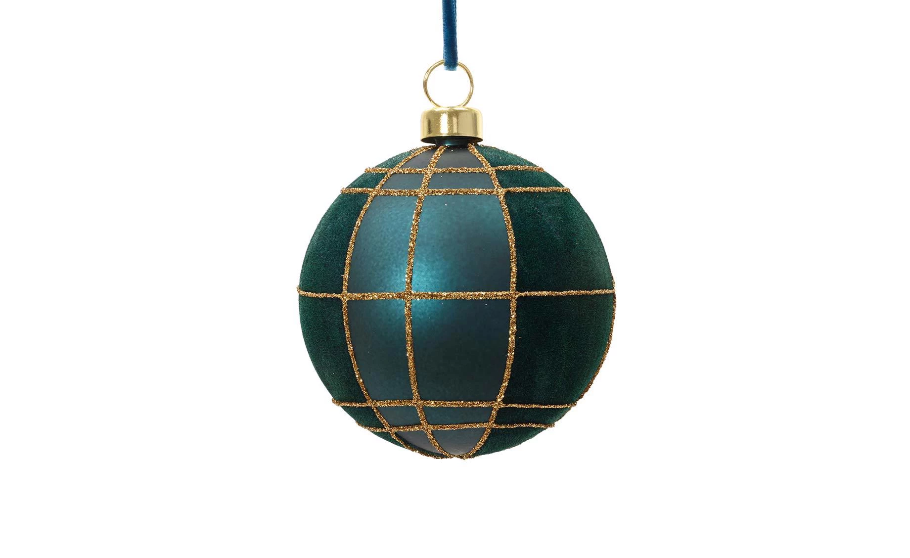 Plastična kugla Emerald velvet check 8cm