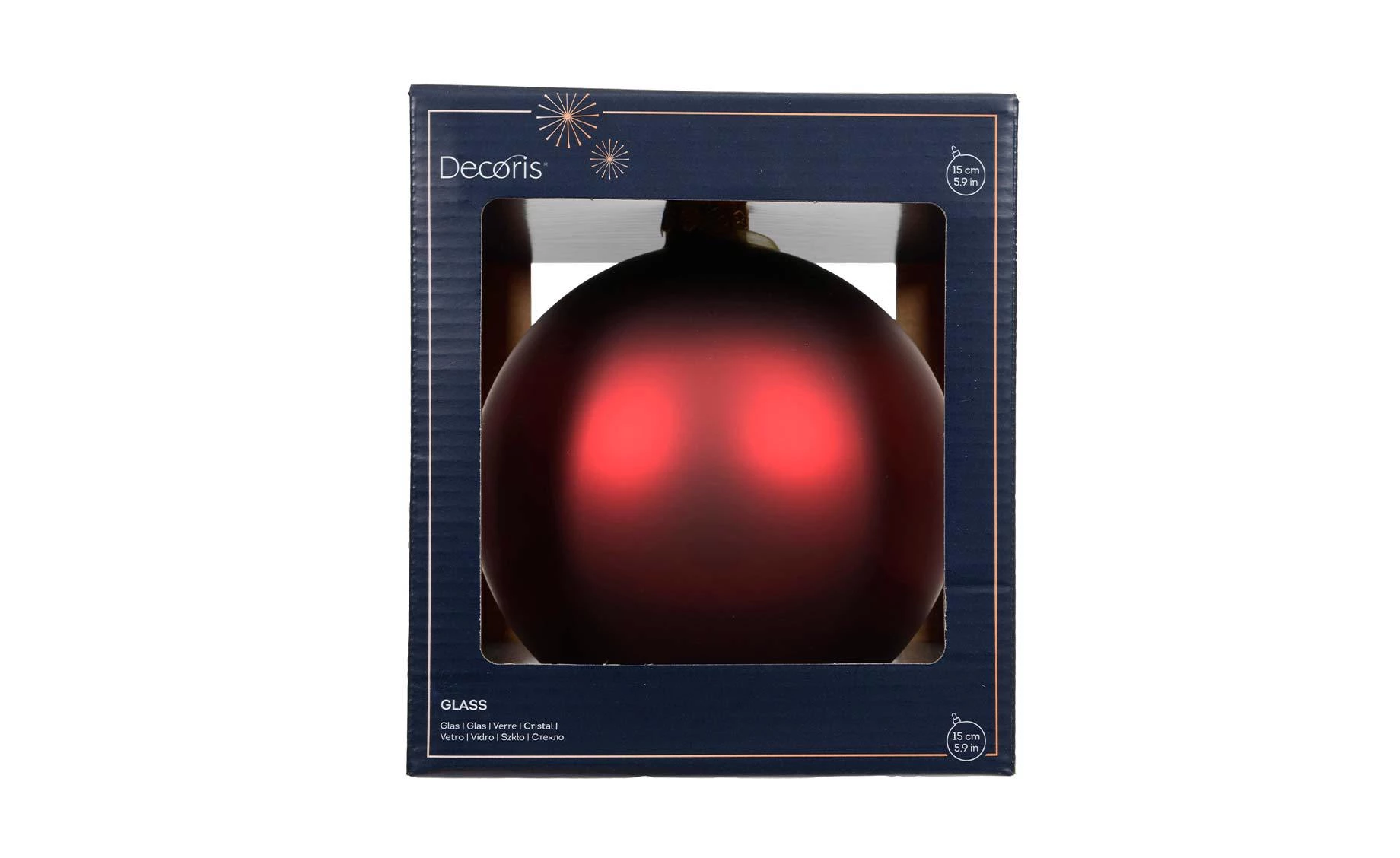 Staklena kugla 15cm burgundy