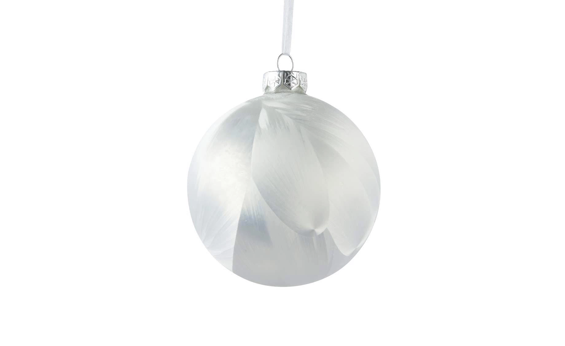 Staklena kugla 15cm white ice