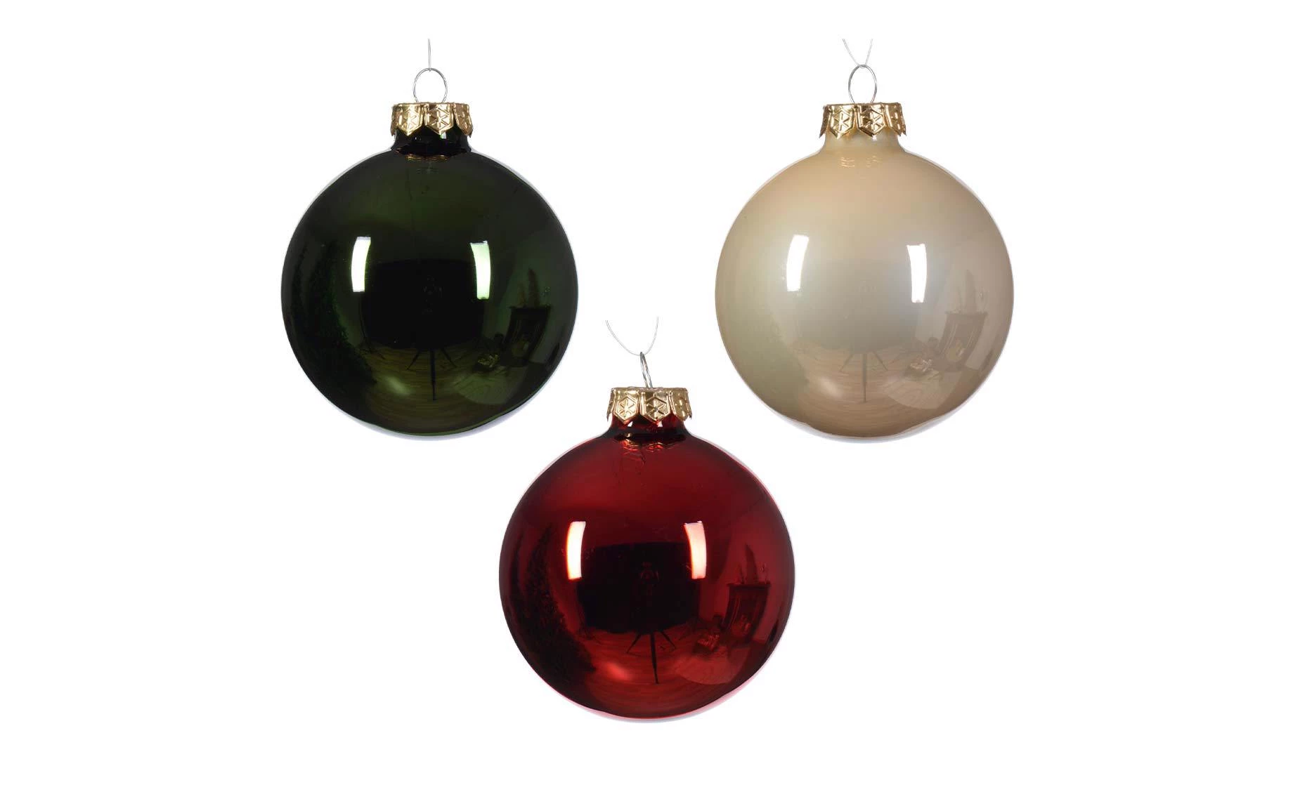 Set staklenih kugli 16/1 green/red/white 8cm