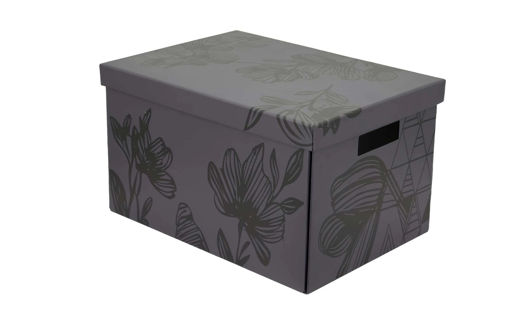 Ukrasna kutija za odlaganje Flores 35x25x20cm crna