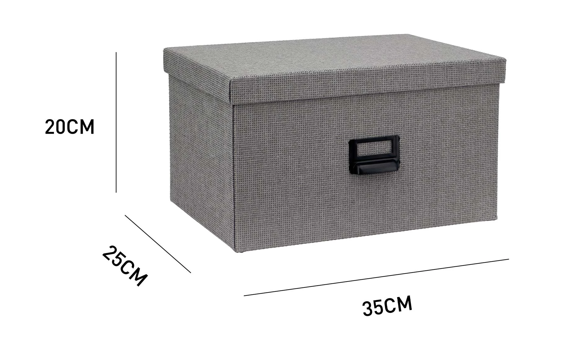 Ukrasna kutija za odlaganje Valery 35x25x20cm siva