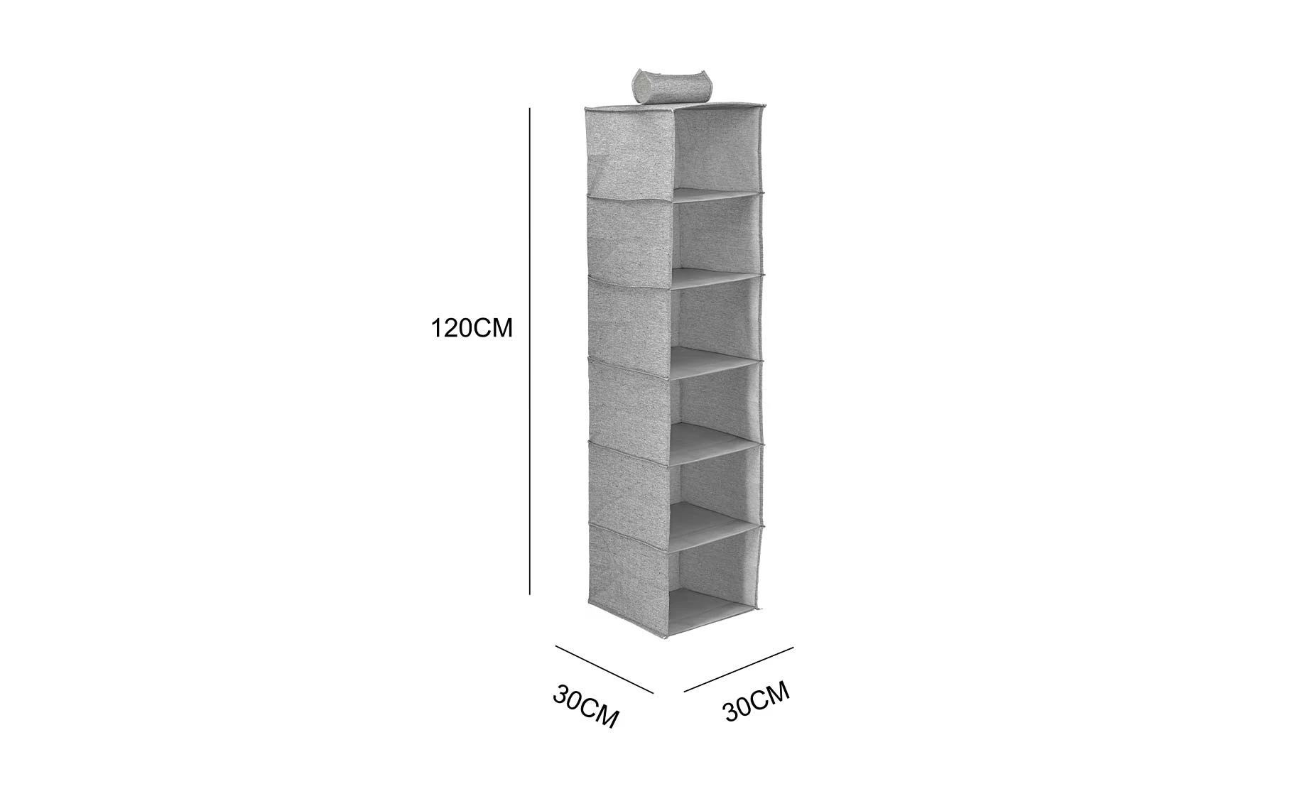 Viseći organizator Peyton 30x30x120cm sivi