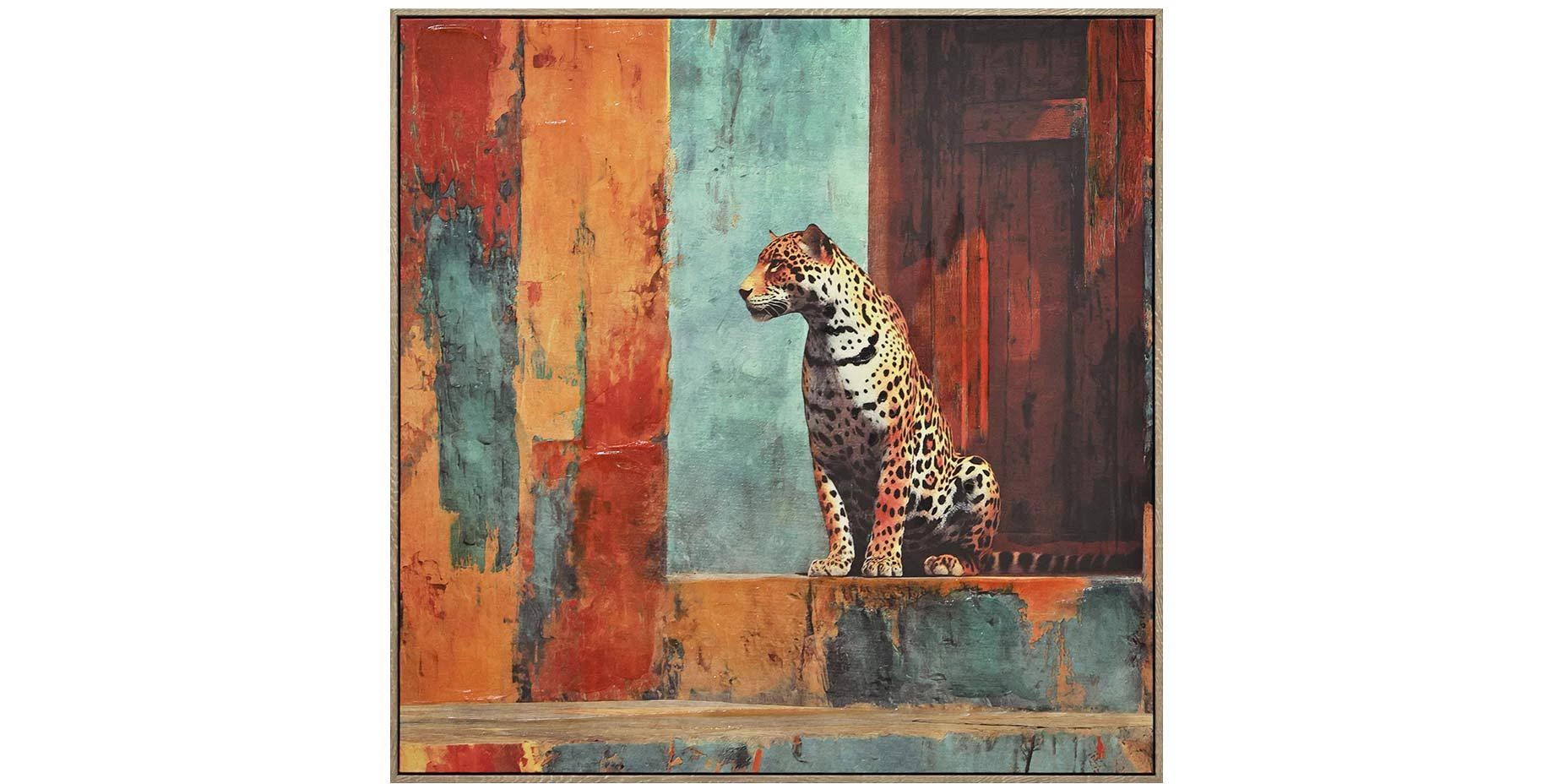 Slika sa ramom Leopard 50x50cm