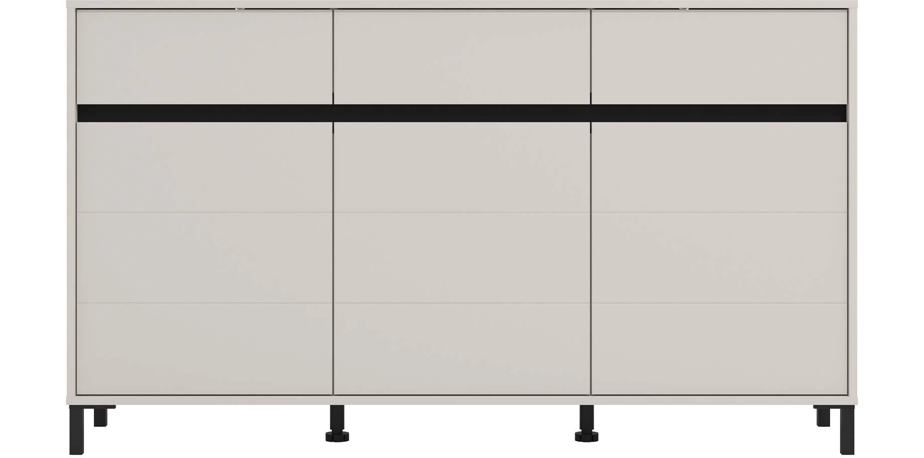 Marron komoda 157x40x90 cm kašmir/crna